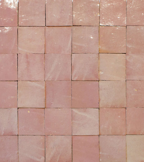 Medina Leather Pale Square Handmade Moroccan Zellige Tile Living Room Tiles
