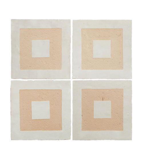 Medina Pure White Porton Handmade Moroccan Zellige Tile Handmade Kitchen Tiles