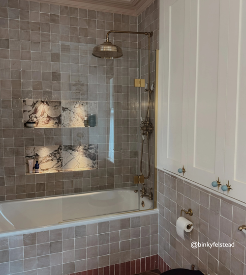 Medina Cloudy White Square Handmade Moroccan Zellige Tile Bathroom Wall & Floor Tiles