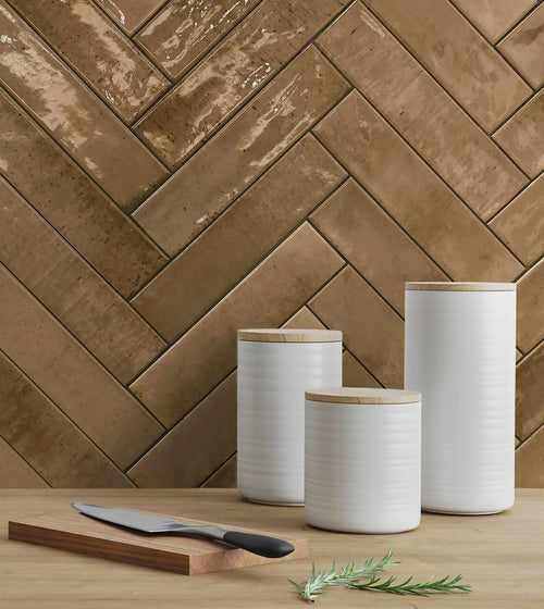 Ixworth Honey Brick Tile Splashback Wall Tiles