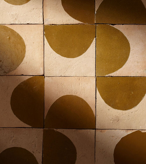 Medina Ochre Belen Handmade Moroccan Zellige Tile Handmade Kitchen Tiles