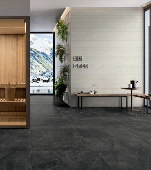Shale Rectangular Slate Effect Tile Black Wall Tiles