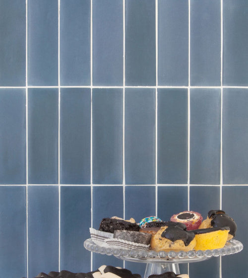 South Cliff Ocean Brick Tile Blue Kitchen Tiles