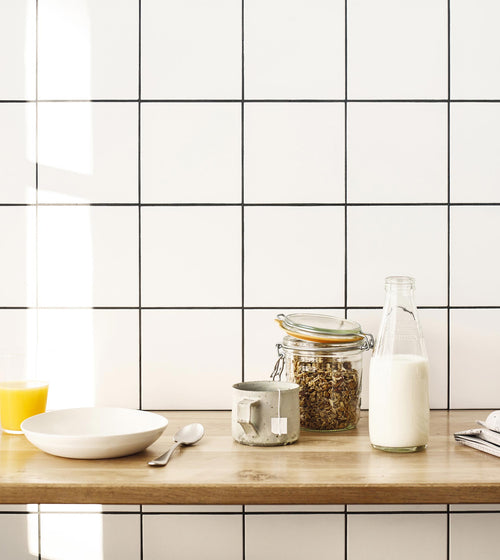 Architecture White Matt 15 x 15 Modern Kitchen Tiles