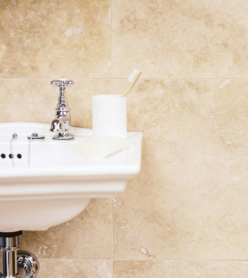 Bosphorus 20 x 20 Diamond Sawn Edge, Honed and Filled Stone Kitchen Tiles