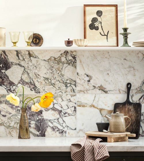 Calacatta Viola Honed Marble Tile Stone Kitchen Tiles
