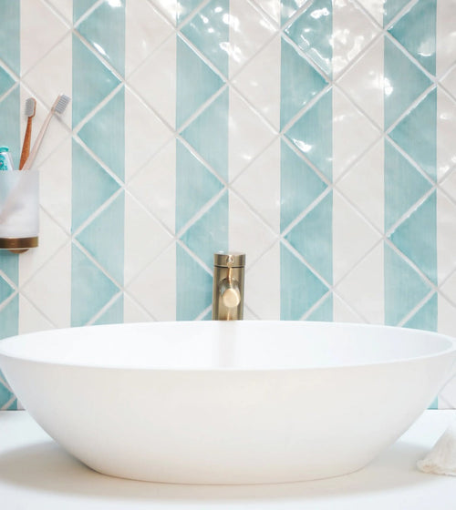 Capri Lagoon Hand Painted Tile Bathroom Tiles
