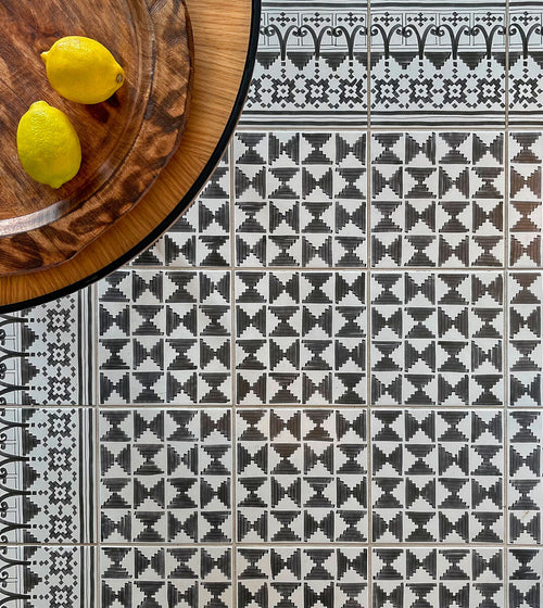 Casino Poker Black & White Floor Tiles