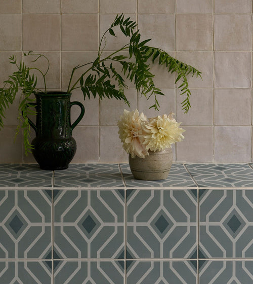 Designers Guild Laterza Slate Blue Bathroom Wall & Floor Tiles