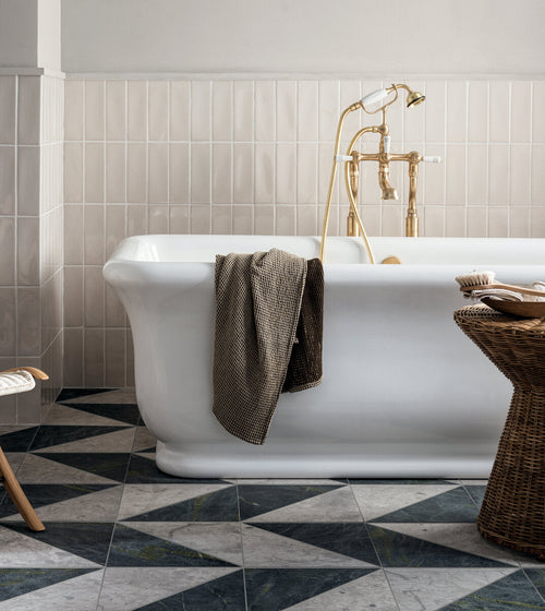 Blends Grigio Triangle Marble Tile Bathroom Tiles