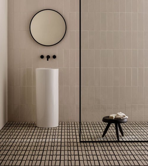 Kelly Hoppen Strip Beige and Black Floor Tiles/Modern Floor Tiles