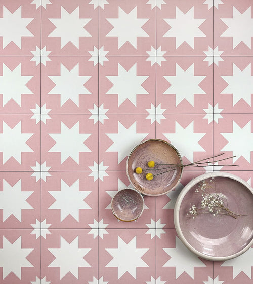 Bert and May Pink Pradena Porcelain Tile Bert & May Wall Tiles