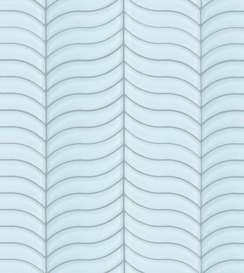 Nordic Glass Bergen Geyser Blue Mosaic Blue Kitchen Tiles