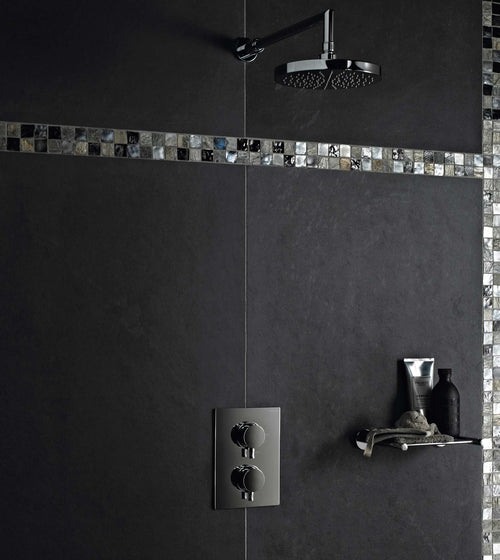 Urban Slate 40 x 20 Black/Grey Stone Floor Tiles