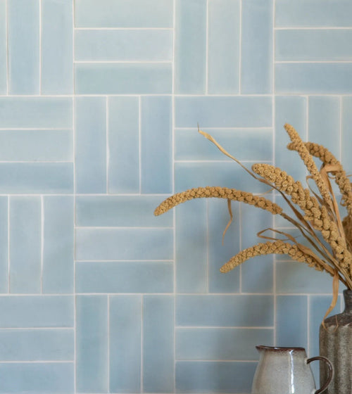 South Cliff Celeste Brick Tile Outdoor Wall Tiles