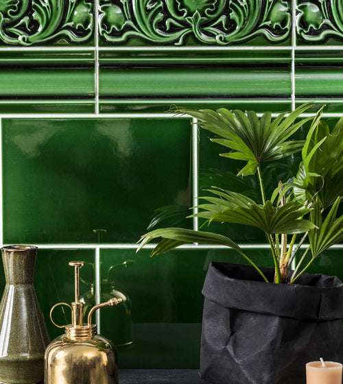 Edwardian Acanthus Caledonian English Craft Bathroom Tiles Edwardian Acanthus Caledonian English Craft Bathroom Tiles Edwardian Acanthus Caledonian English Craft Bathroom Tiles