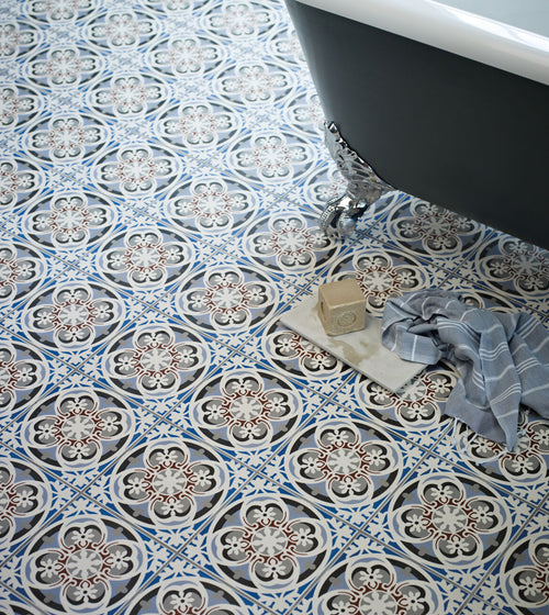 Abbey Fountains Patterned Porcelain Tile Blue Wall Tiles Abbey Fountains Patterned Porcelain Tile Blue Wall Tiles