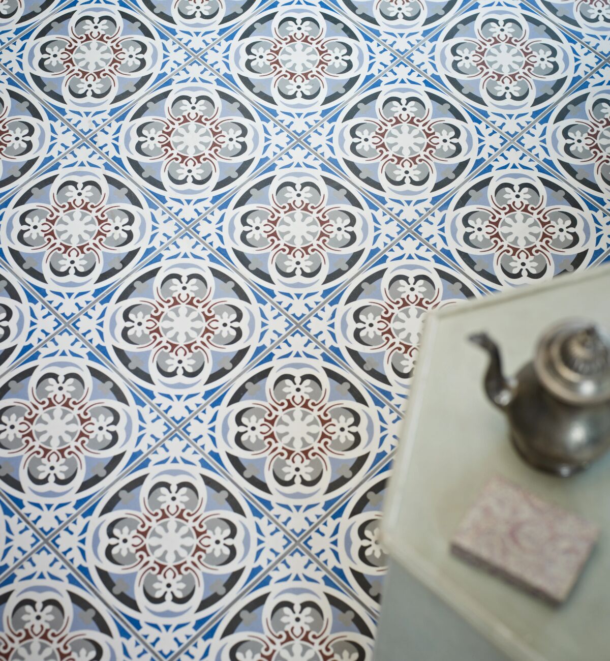 Traditional inlaid heritage floor tiles