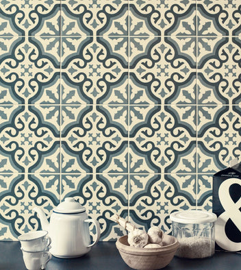 Ab Pattern Floor Tile Geometric Floor Tiles | Squares & Triangles | Fired Earth Tiles
