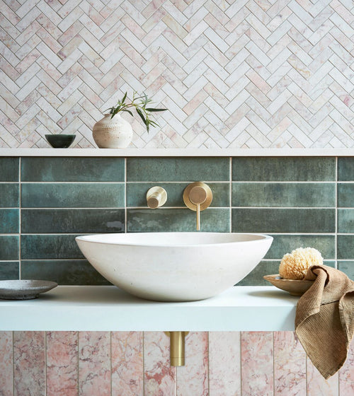 Aegean Pink Marble Tile 7.5x30 Floor Tiles