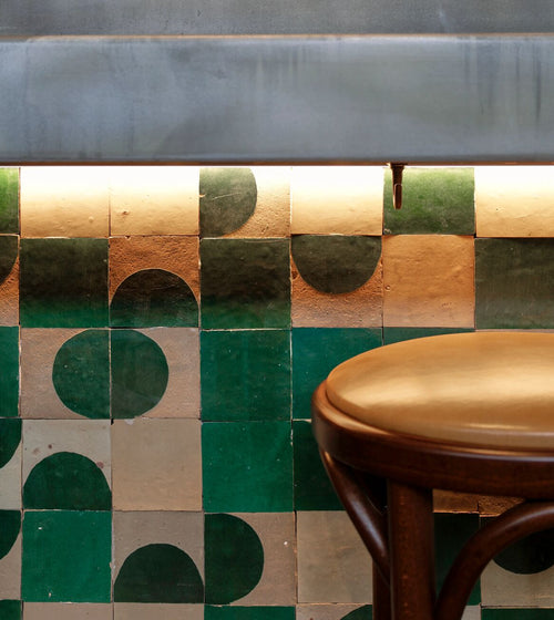 Medina Moss Green Square Handmade Moroccan Zellige Tile Medina range collection