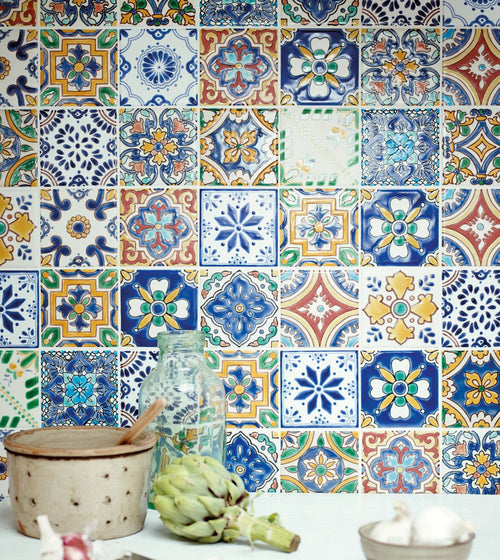 Acapulco Zenil Handpainted Bathroom Tiles