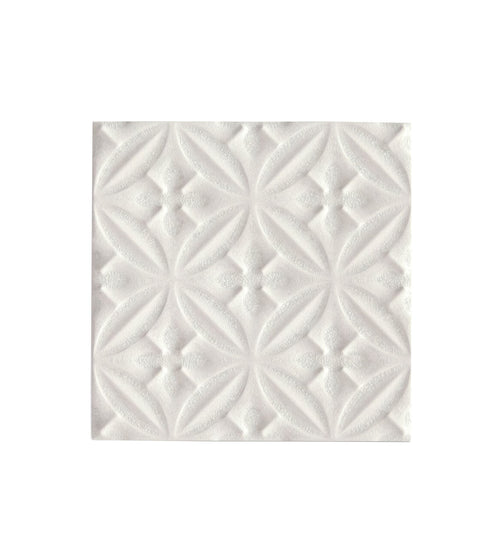 Alhambra White Decor Glazed Tile Kitchen Tiles