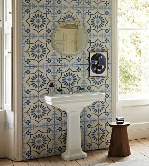 Bert & May Bolonia Navy Porcelain Tile Shower Wall Tiles