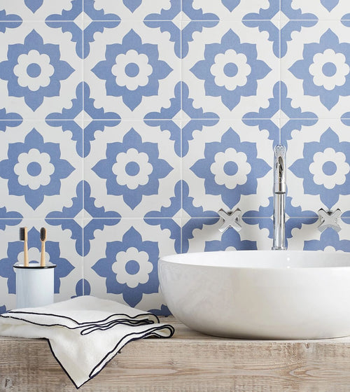 Bert & May Navy Santona Porcelain Tile Shower Wall Tiles