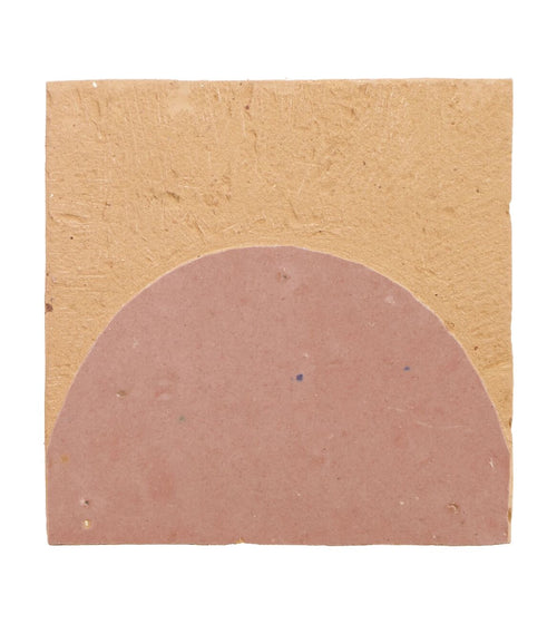Medina Leather Pale Belen Handmade Moroccan Zellige Tile Splash of pink