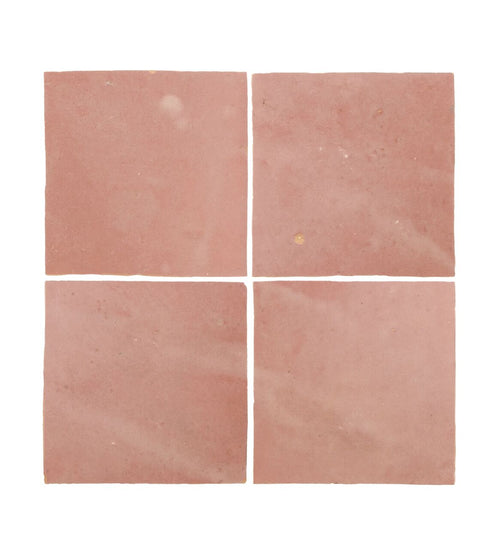 Medina Leather Pale Square Handmade Moroccan Zellige Tile Rustic Bathroom Tiles
