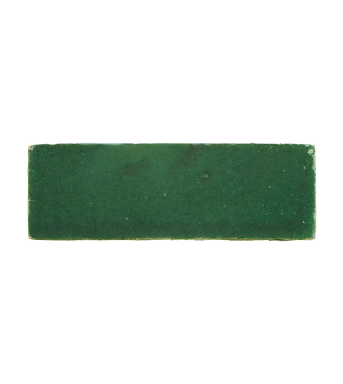Medina Moss Green Rectangle Handmade Moroccan Zellige Tile Rustic Bathroom Tiles