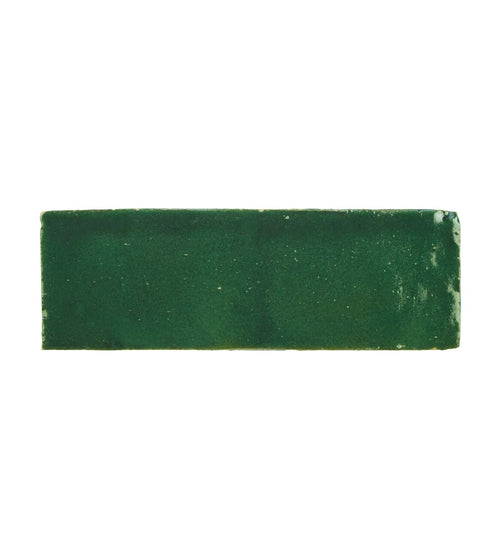 Medina Moss Green Rectangle Handmade Moroccan Zellige Tile Rustic Bathroom Tiles