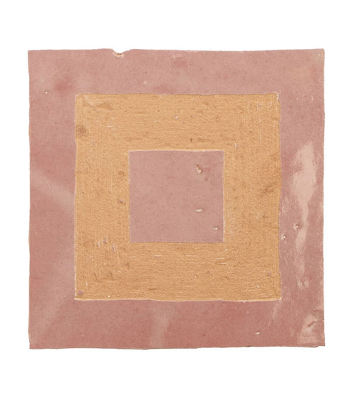 Medina Leather Pale Porton Handmade Moroccan Zellige Tile Splash of pink
