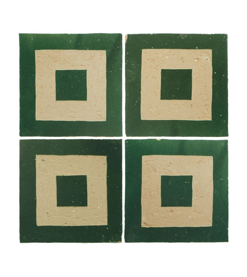Medina Moss Green Porton Handmade Moroccan Zellige Tile Rustic Bathroom Tiles