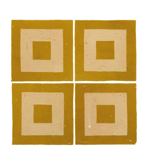 Medina Ochre Porton Handmade Moroccan Zellige Tile Rustic Bathroom Tiles