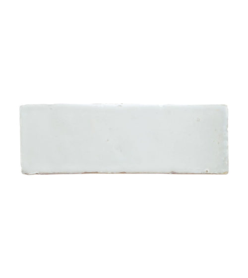 Medina Pure White Rectangle Handmade Moroccan Zellige Tile Rustic Bathroom Tiles