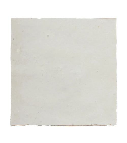 Medina Pure White Square Handmade Moroccan Zellige Tile Rustic Bathroom Tiles