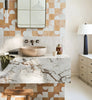 Default Title Bathroom Tiles Medina Pure White Square Handmade Moroccan Zellige Tile thumbnail