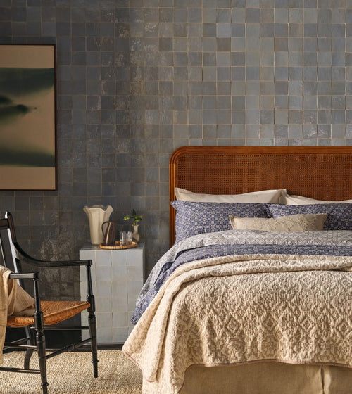 Medina Cornflower Blue Zellige Square Zellige Kitchen Tiles