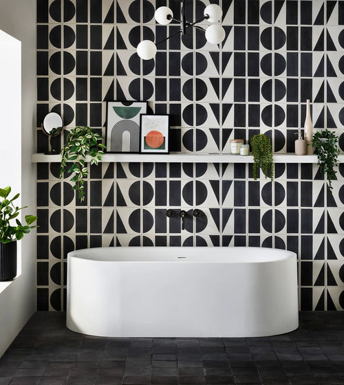 Bert & May Split Shift Old Iron Porcelain Tile Diamond & Triangle Kitchen Tile Bert & May Split Shift Old Iron Porcelain Tile Diamond & Triangle Kitchen Tile