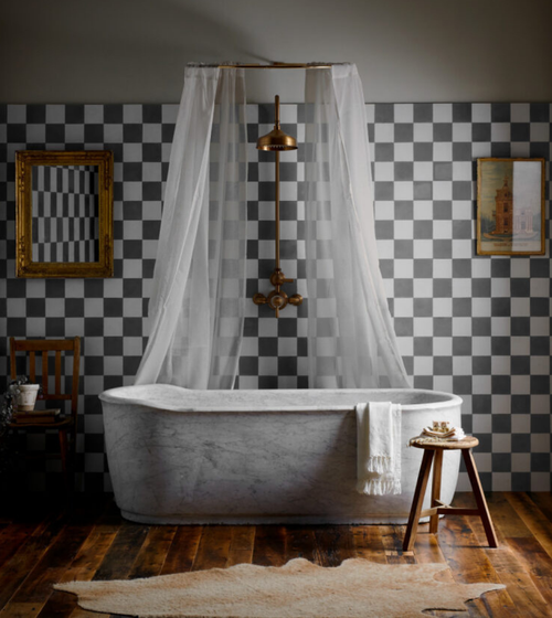 Bert & May Chequerboard Old Iron Porcelain Tile Diamond & Triangle Kitchen Tile Bert & May Chequerboard Old Iron Porcelain Tile Diamond & Triangle Kitchen Tile