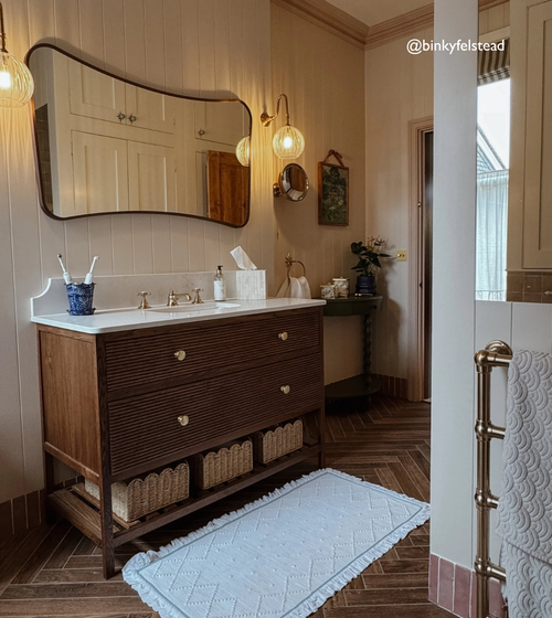 Southwold Walnut Herringbone Wood Effect Tile Bathroom Wall & Floor Tiles Southwold Walnut Herringbone Wood Effect Tile Bathroom Wall & Floor Tiles