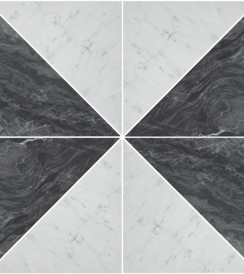 Blends Nero Triangle Marble Tile Bathroom Tiles