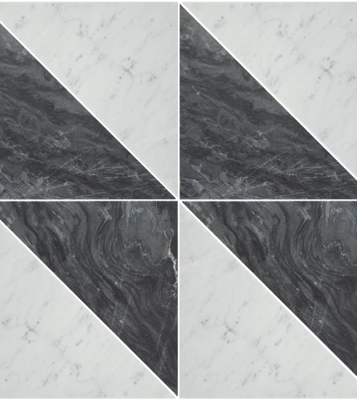 Blends Nero Triangle Marble Tile Bathroom Tiles