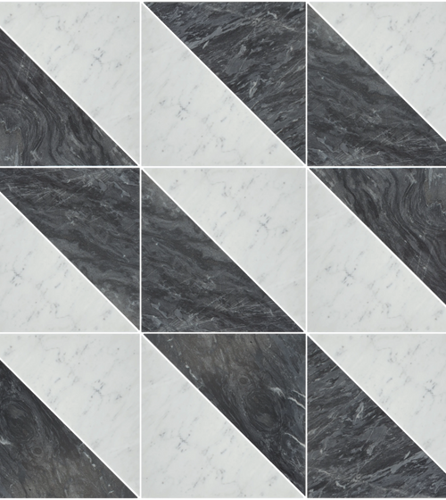 Blends Nero Triangle Marble Tile Bathroom Tiles