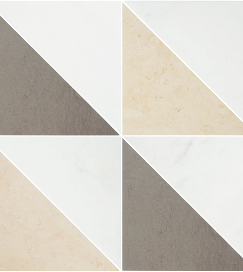 Blends Castano Triangle Marble Tile Bathroom Tiles