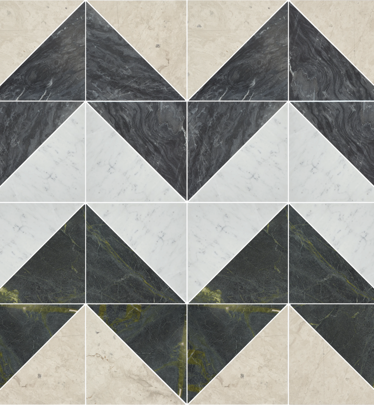 Blends Tarla Triangle Marble Tile | Floor Tiles | Fired Earth