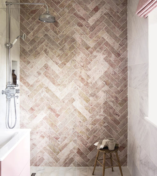 Aegean Pink Marble Tile 7.5x30 Floor Tiles