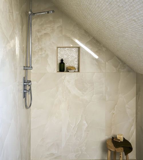 Onyx Ivory Polished Marble Effect Tile 60 x 120 Marble Effect Bathroom Tiles Onyx Ivory Polished Marble Effect Tile 60 x 120 Marble Effect Bathroom Tiles